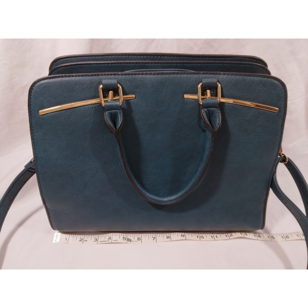 Dasein Handbag Large Satchel Shoulder Bag Purse with Matching Wristlet Teal - Picture 10 of 16